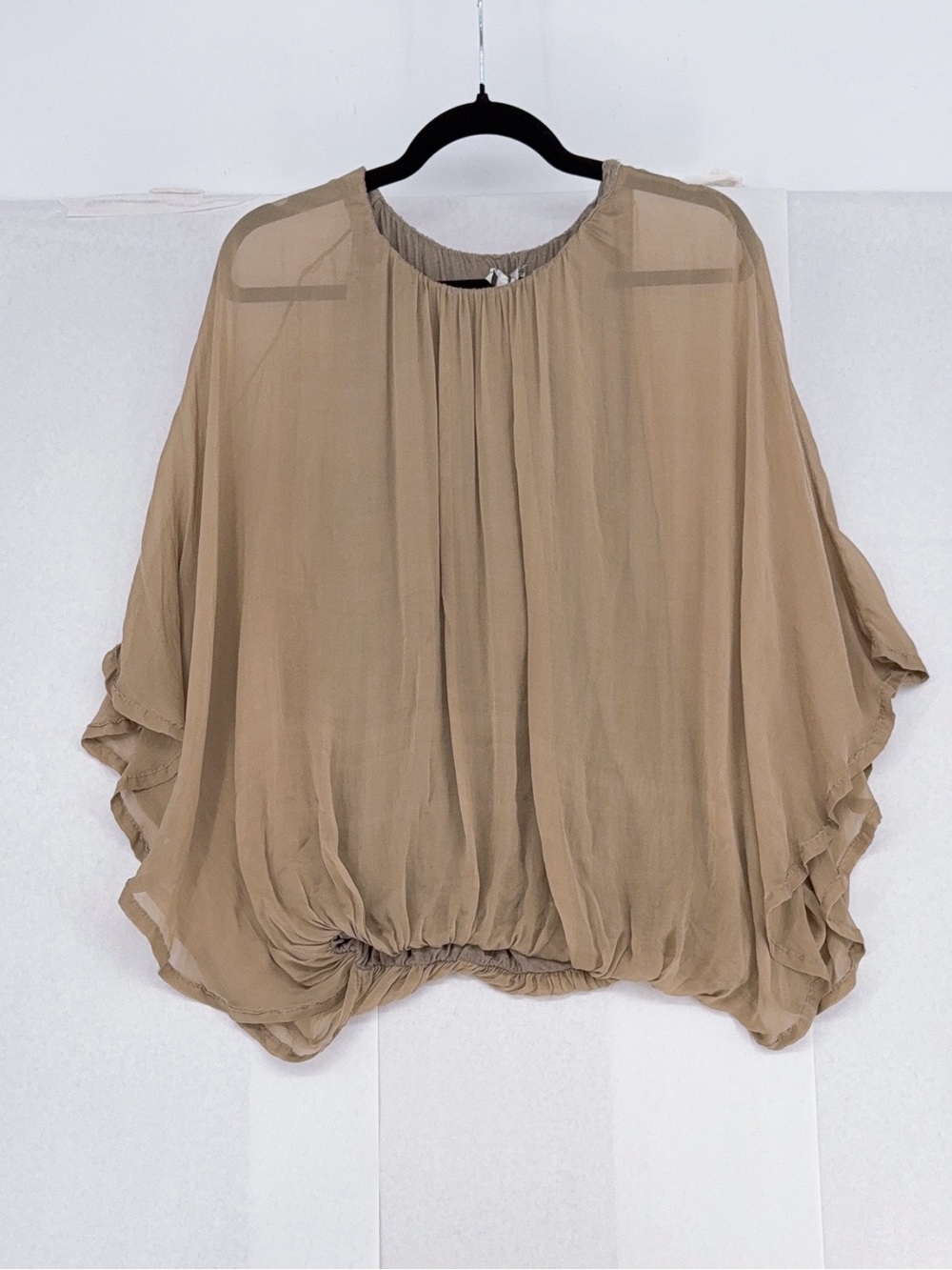 BACI silk Flowing Women's Tunic Top - Relaxed Scoop Neck NWT one size